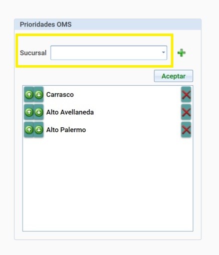 Ventana Parametros Selector