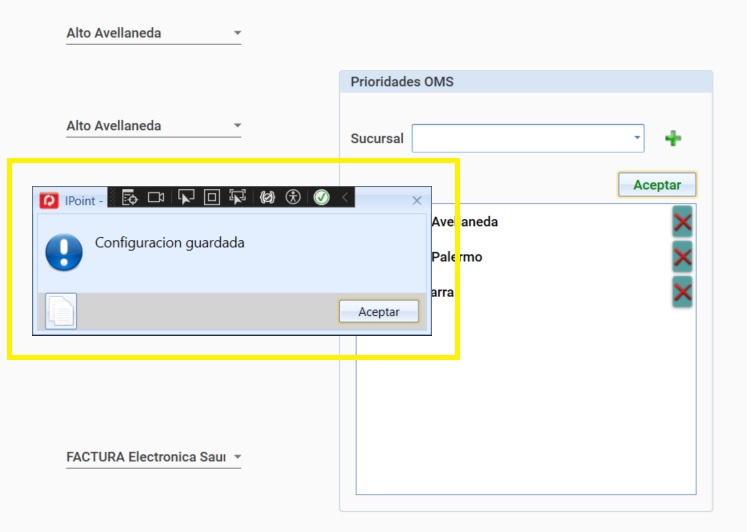 Ventana Parametros Exito