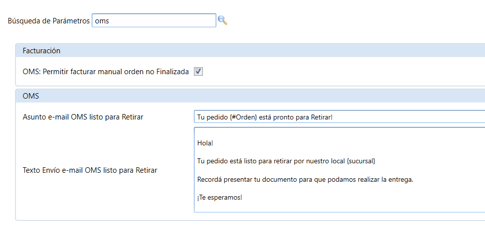 Oms   Config Mail Envio