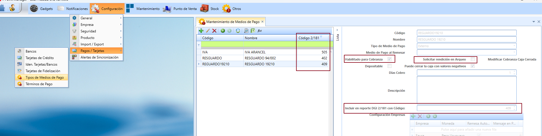 Manual Liquidaciones De Tarjeta   Configuracion De Medios Pago Resguardos