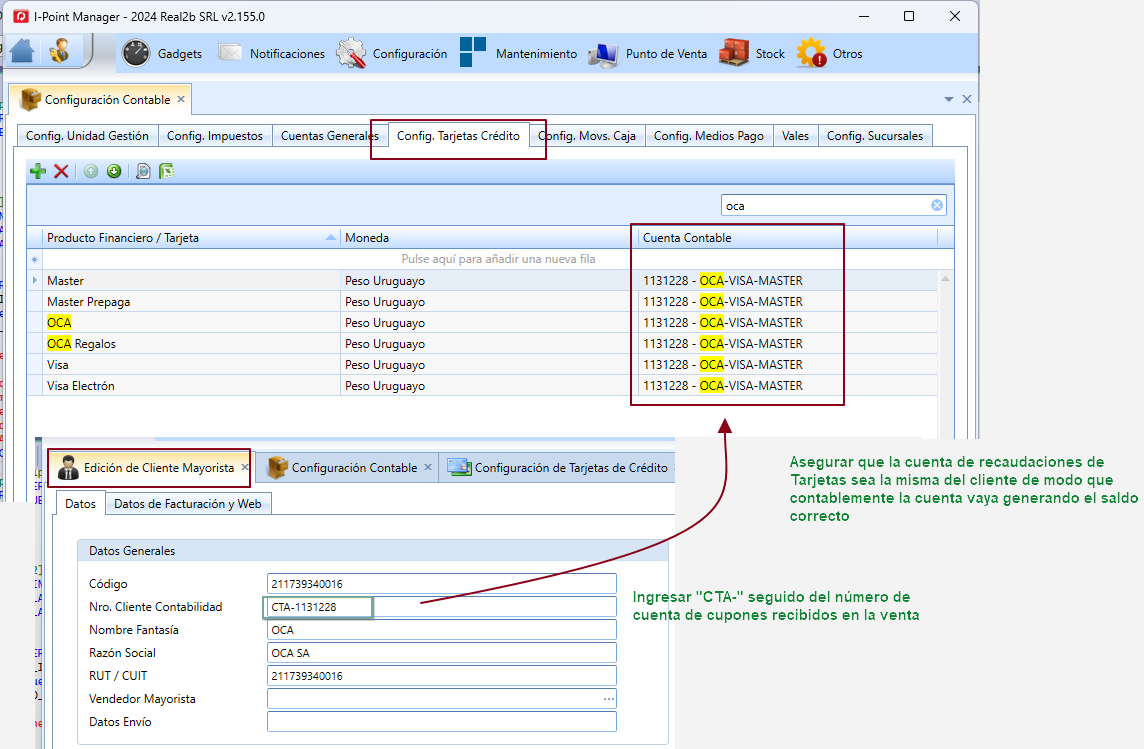 Manual Liquidaciones De Tarjeta   Mapeo De Cuentas Contables