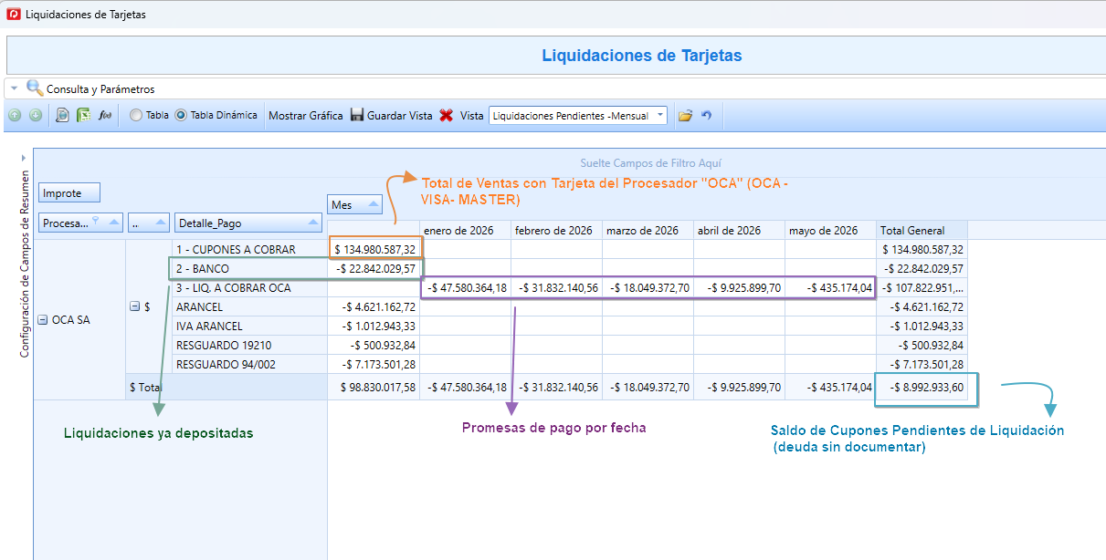 Liquidaciones De Tarjetas   Infografia